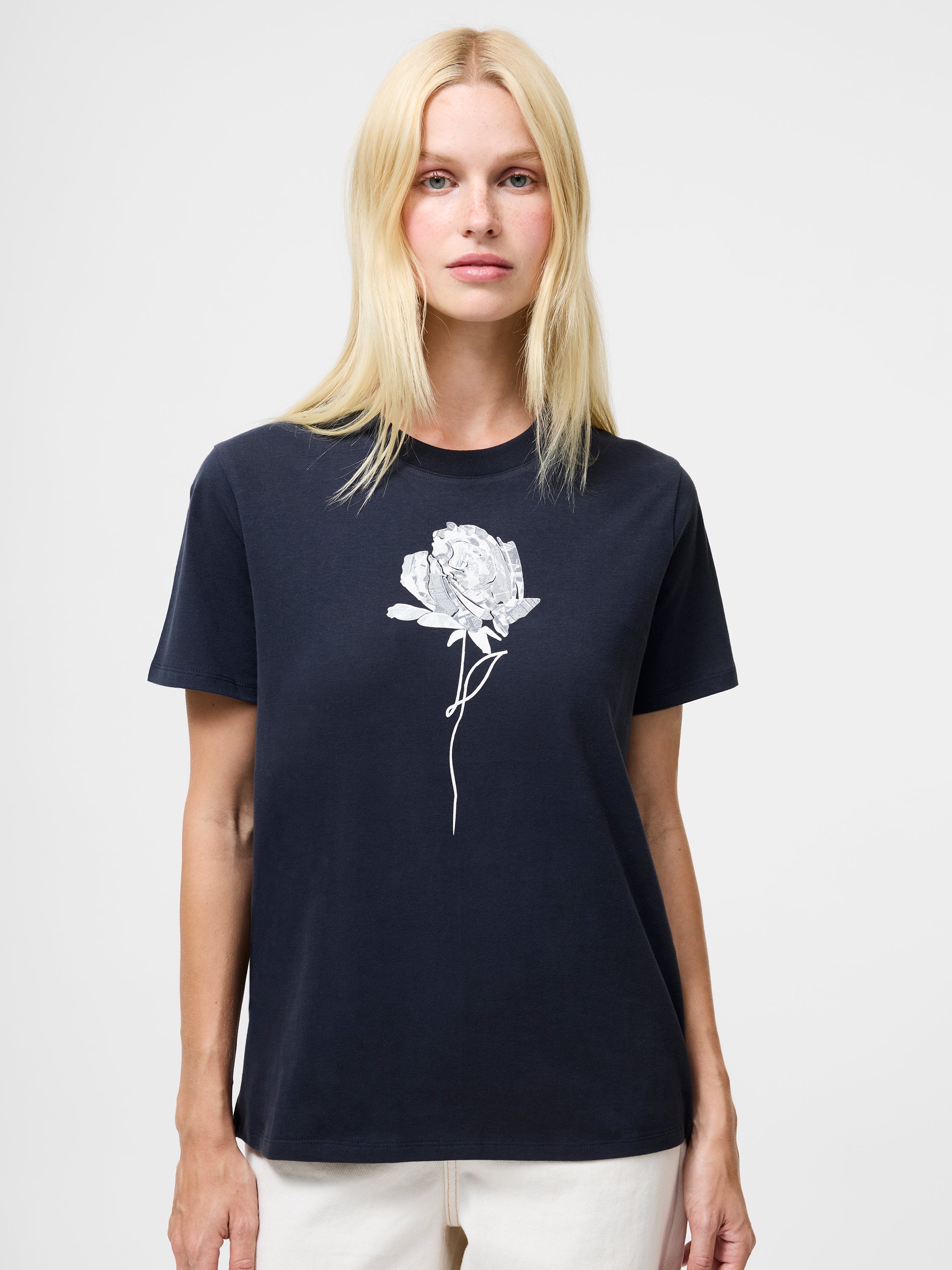 Rose Logo Peached Graphic Tee