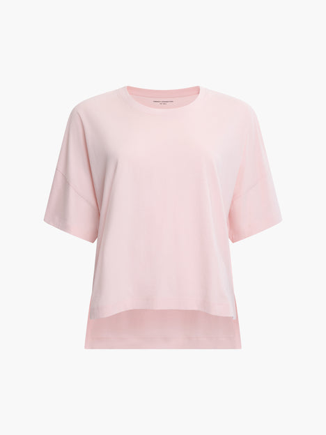 Brushed Cotton Stepped Hem T-Shirt