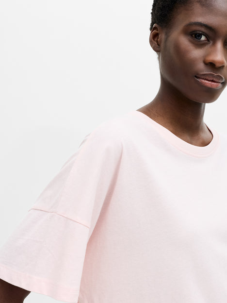 Brushed Cotton Stepped Hem T-Shirt