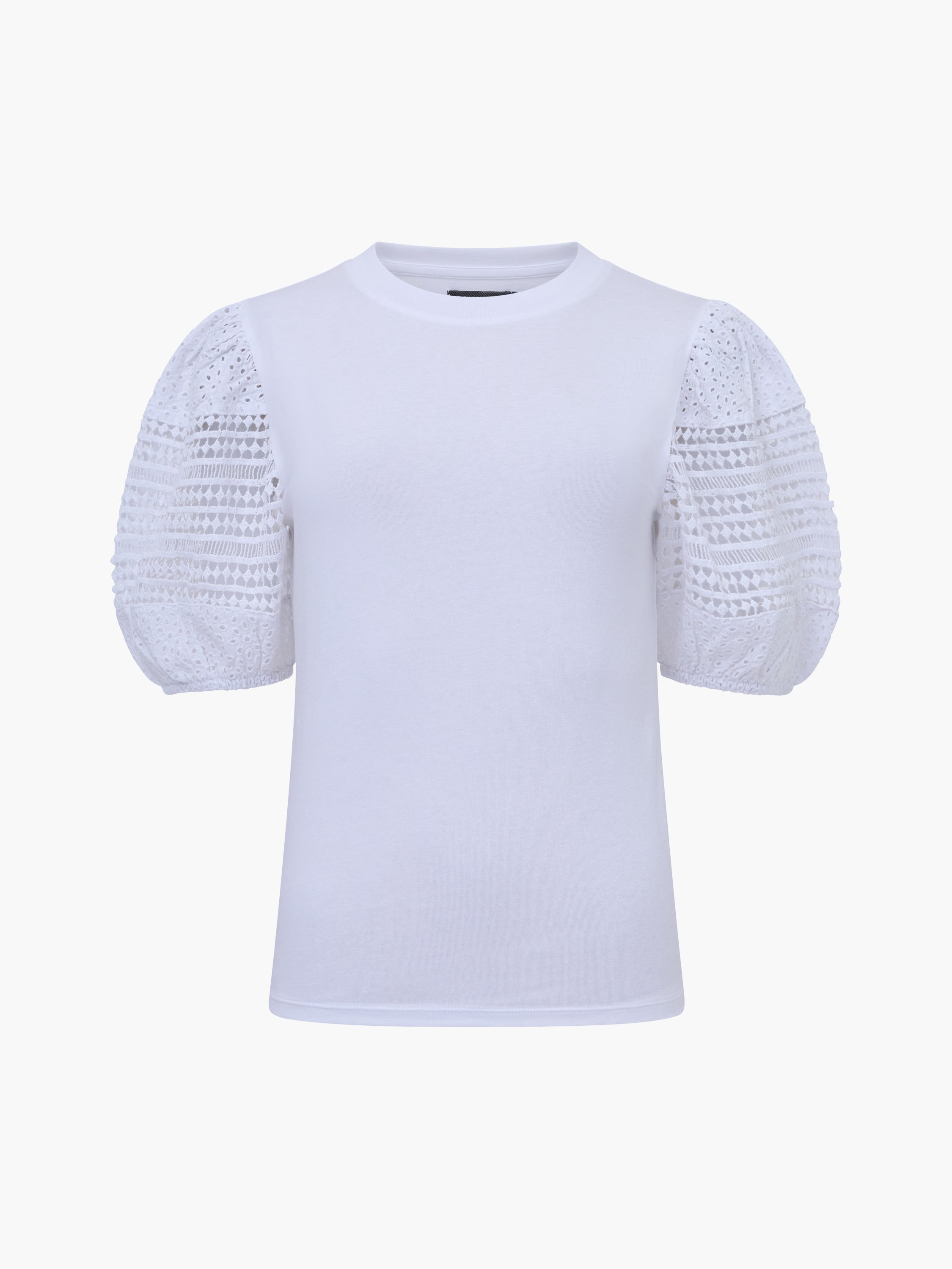 Crochet Lace Puff Sleeve Top