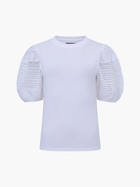 Crochet Lace Puff Sleeve Top