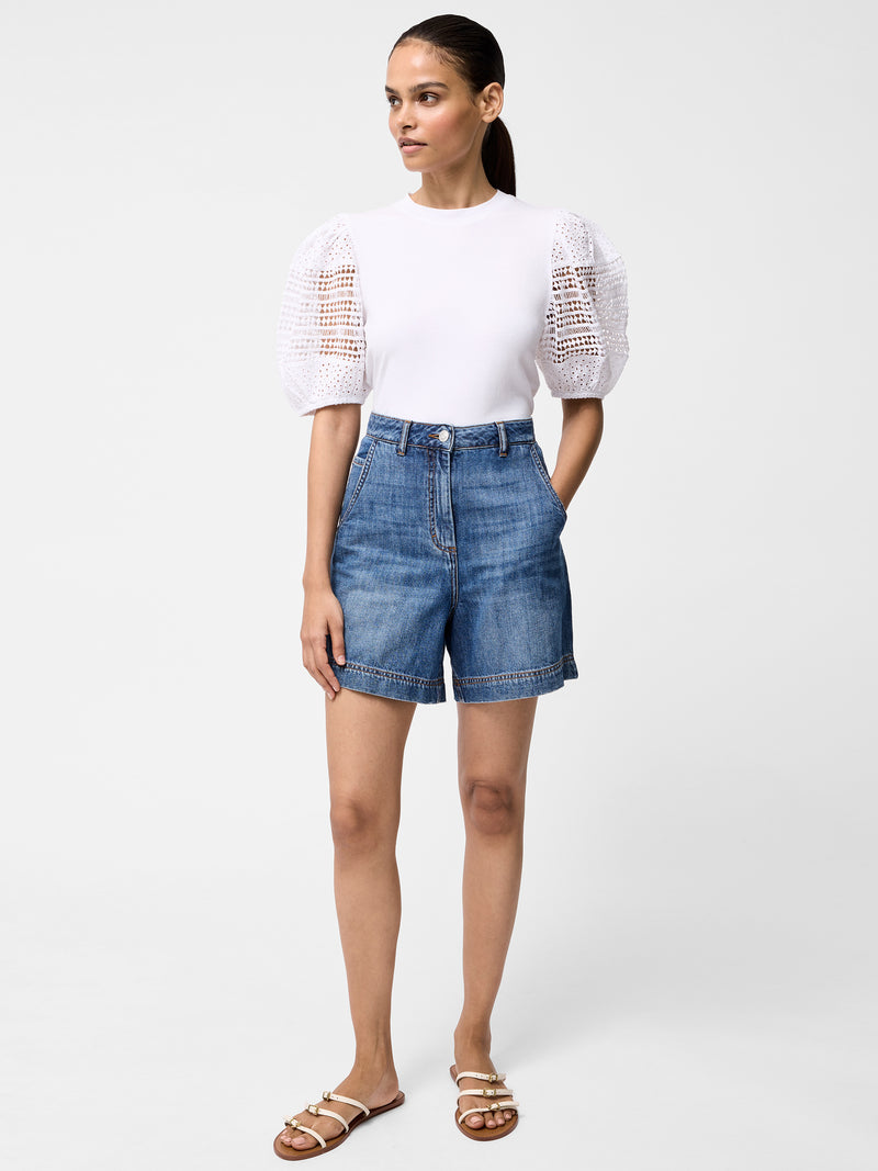 Crochet Lace Puff Sleeve Top