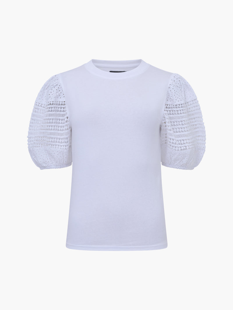 Crochet Lace Puff Sleeve Top