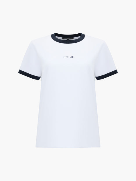 Cotton Jolie Graphic Ringer T-Shirt