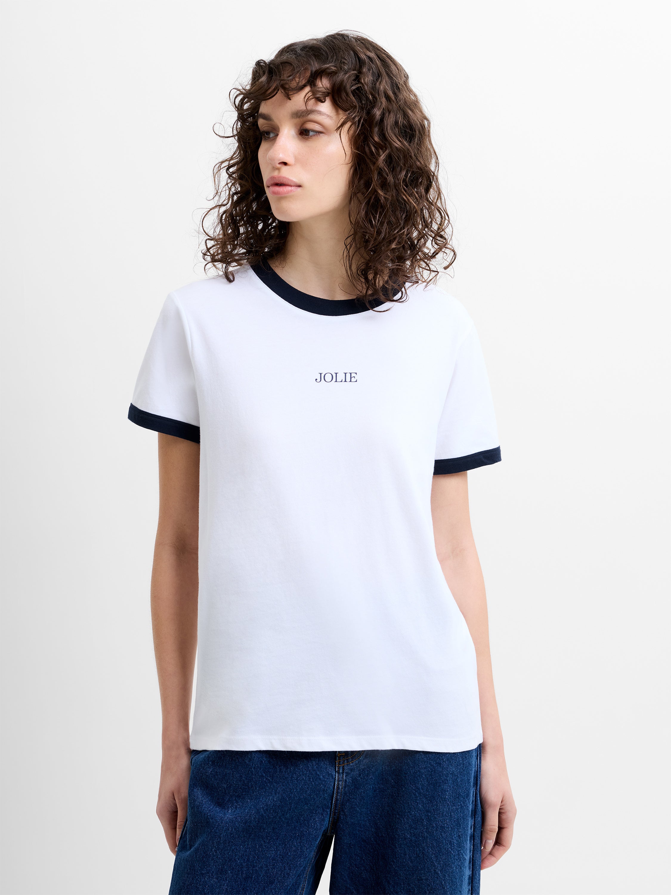 Cotton Jolie Graphic Ringer T-Shirt