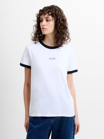 Cotton Jolie Graphic Ringer T-Shirt