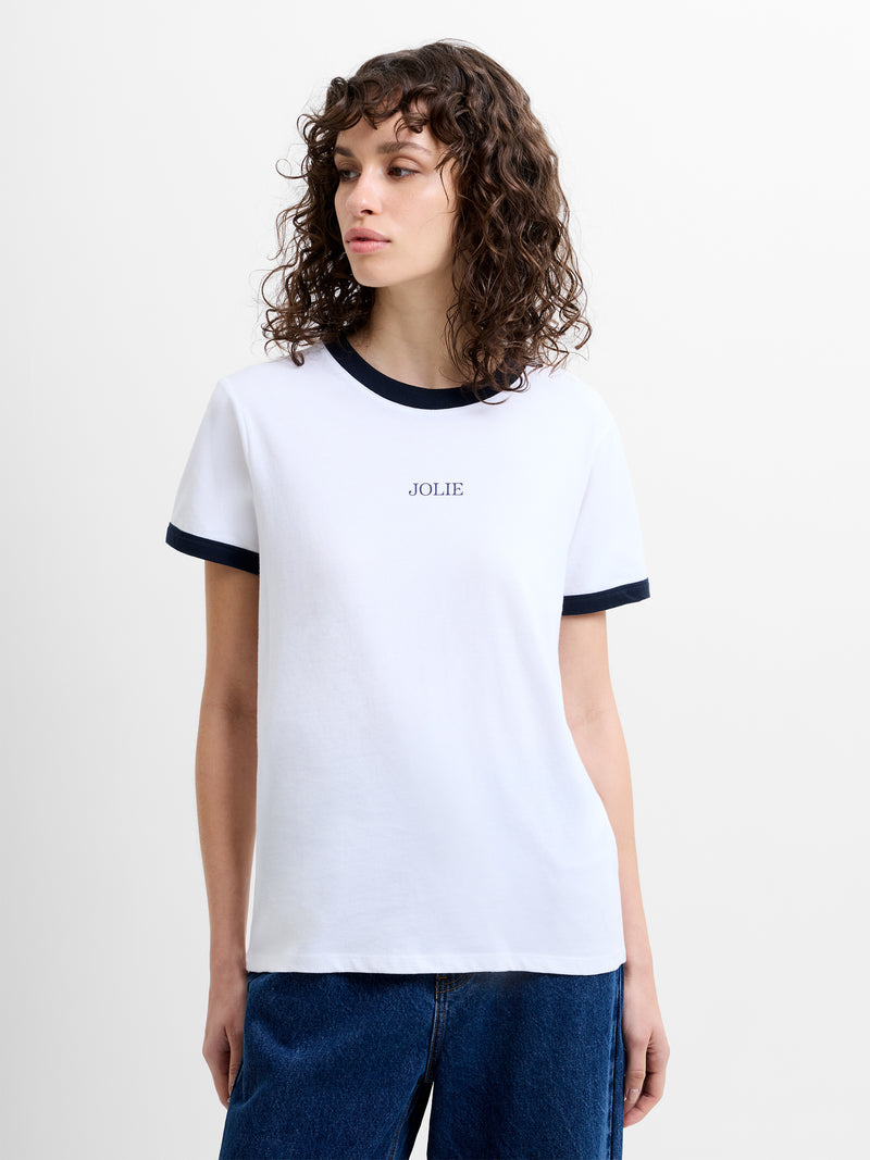 Cotton Jolie Graphic Ringer T-Shirt