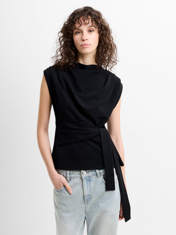 Zion Jersey Belted Shift Top