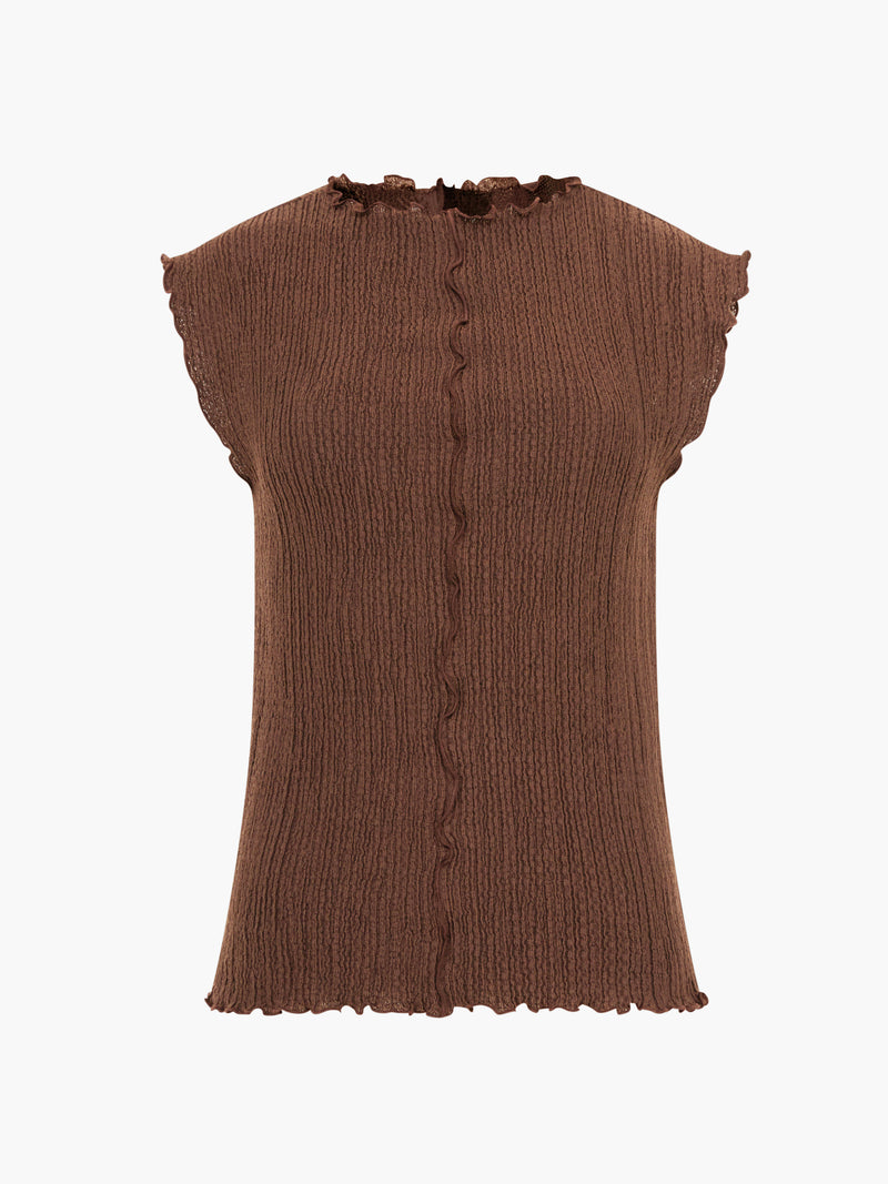 Andie Textured Sleeveless Top