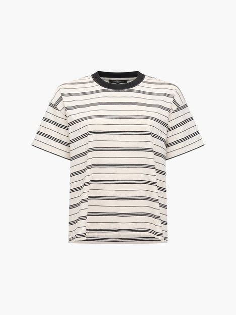 Pernille Jersey Monochrome Striped Boyfriend T-Shirt