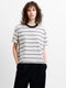 Pernille Jersey Monochrome Striped Boyfriend T-Shirt