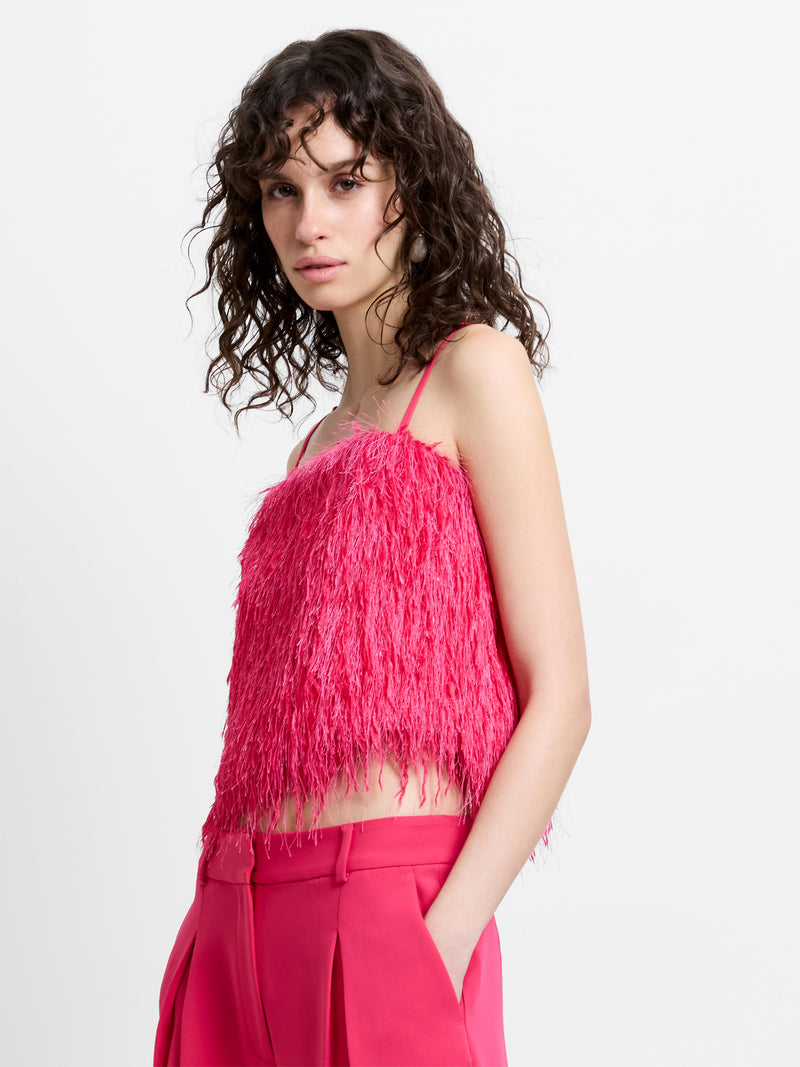 Sonia Textured Strappy Crop Top