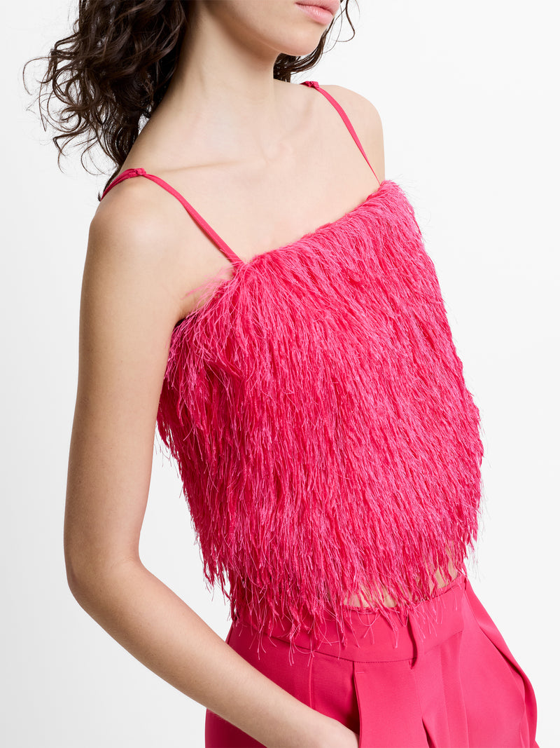 Sonia Textured Strappy Crop Top