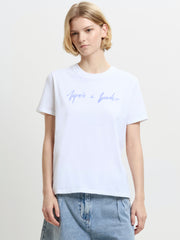 Life's A Beach White Peached Cotton T-Shirt