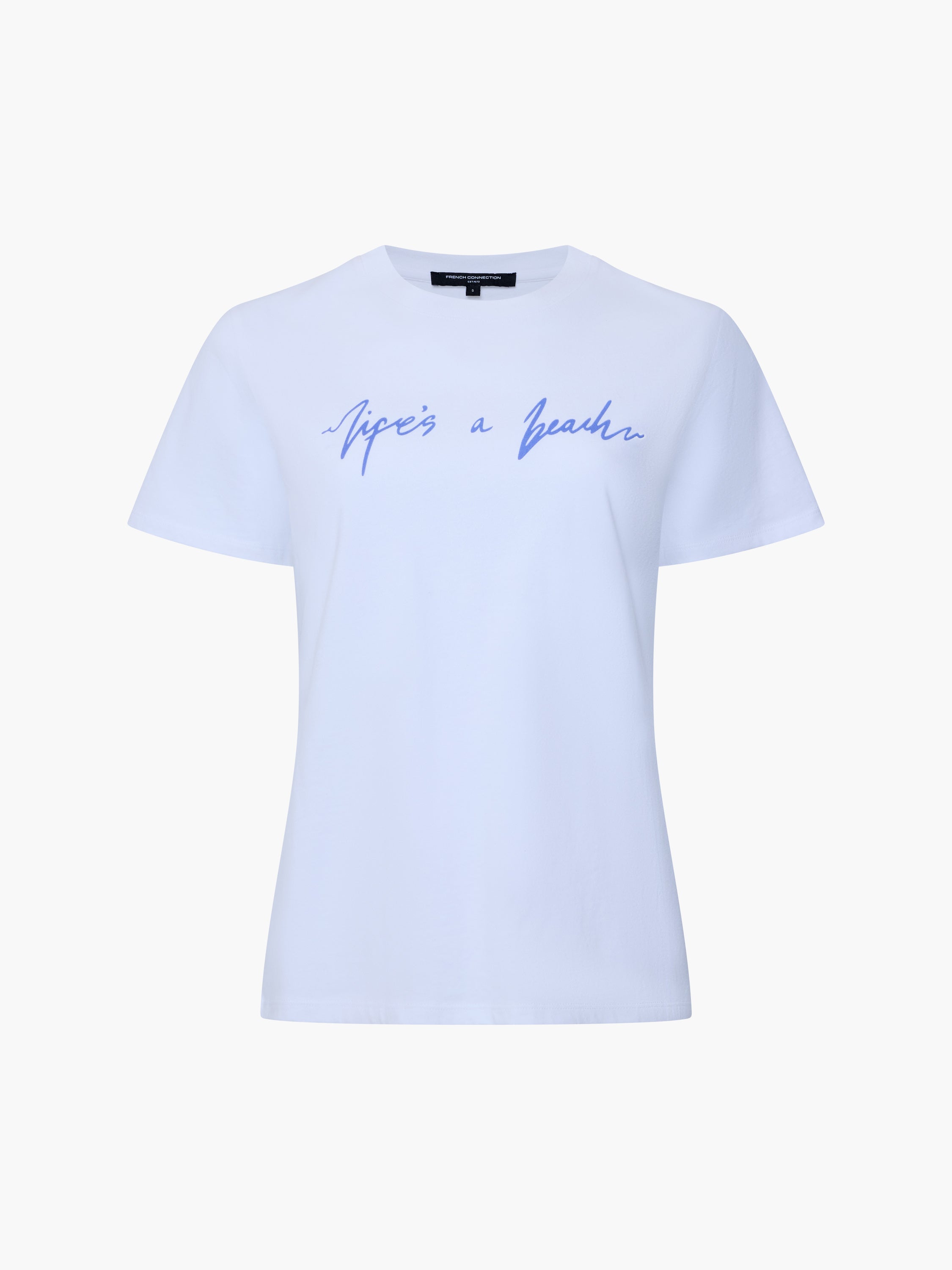 Life's A Beach White Peached Cotton T-Shirt