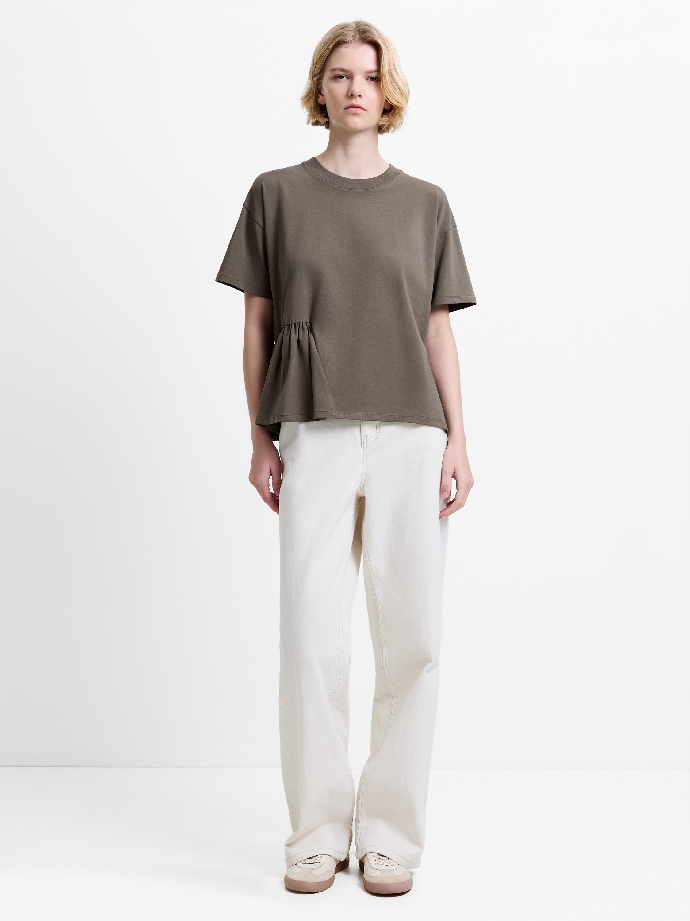 Rallie Asymmetric Peplum T-Shirt