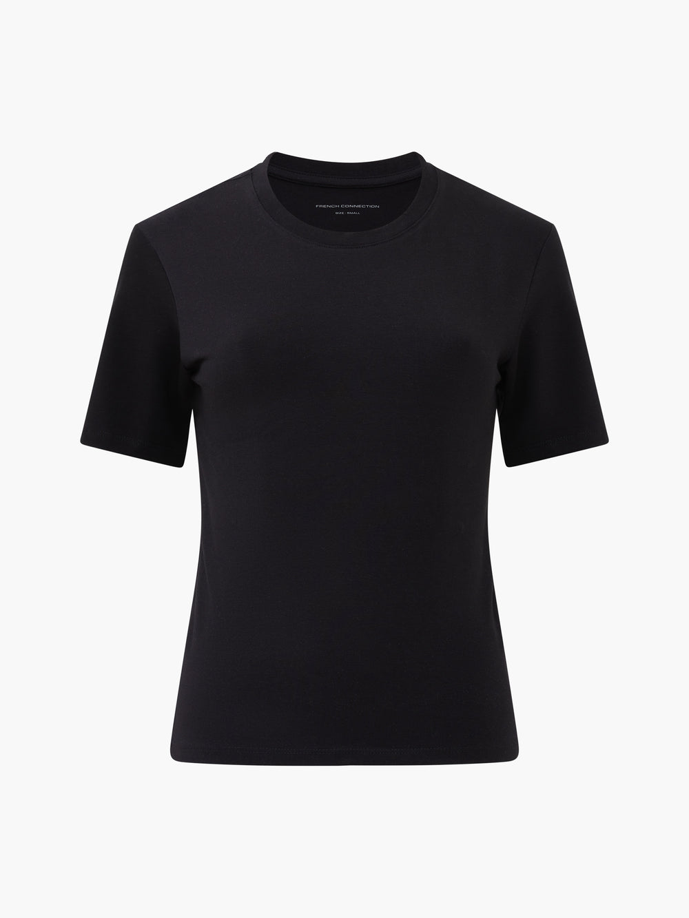 Rallie Cotton Crew Neck T-Shirt Black | French Connection UK