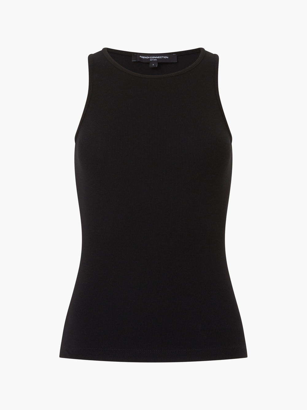 Rassia Sheryle Ribbed Tank Top Black | French Connection UK