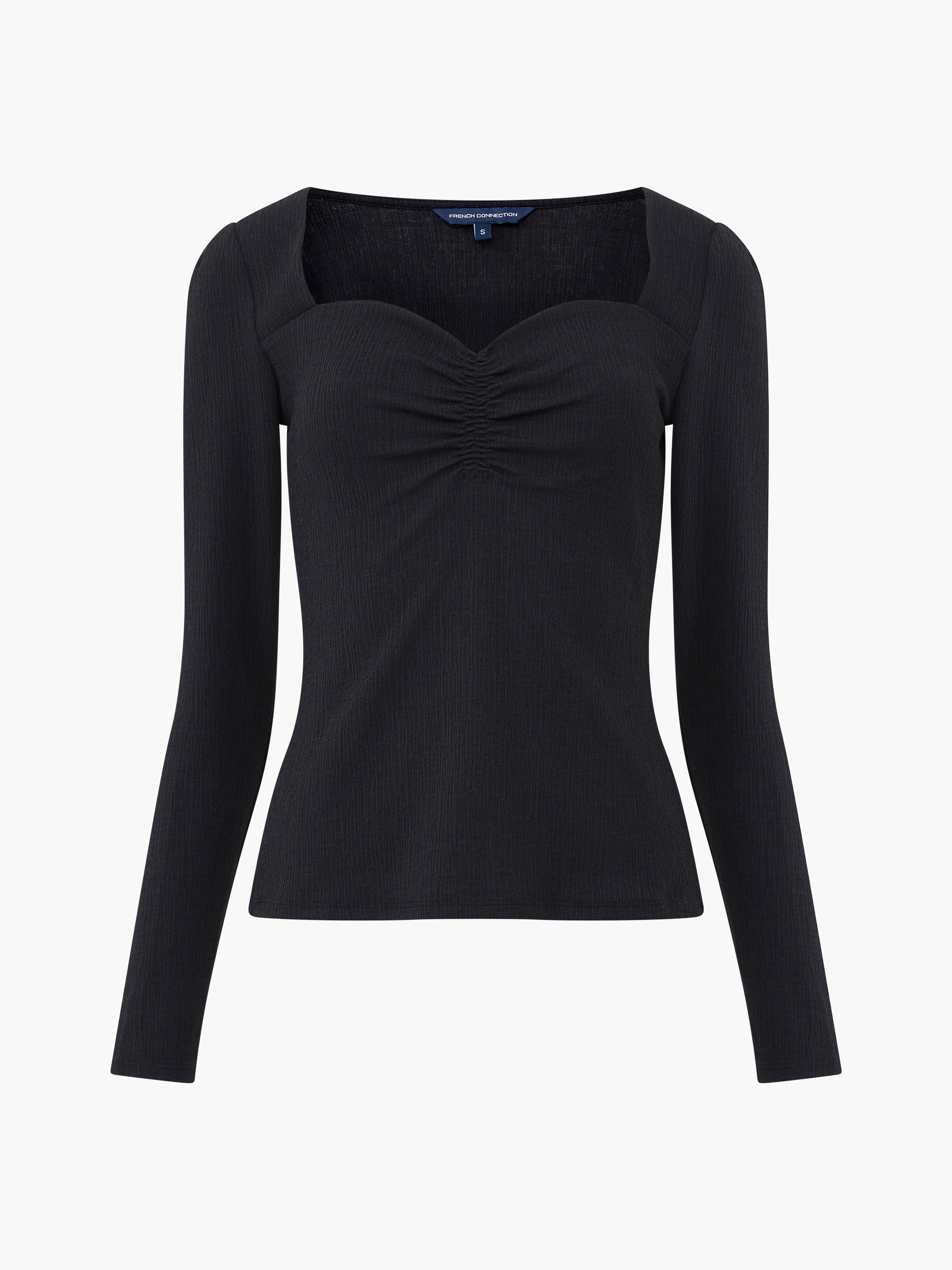Sonya Ribbed Sweetheart Neckline Top