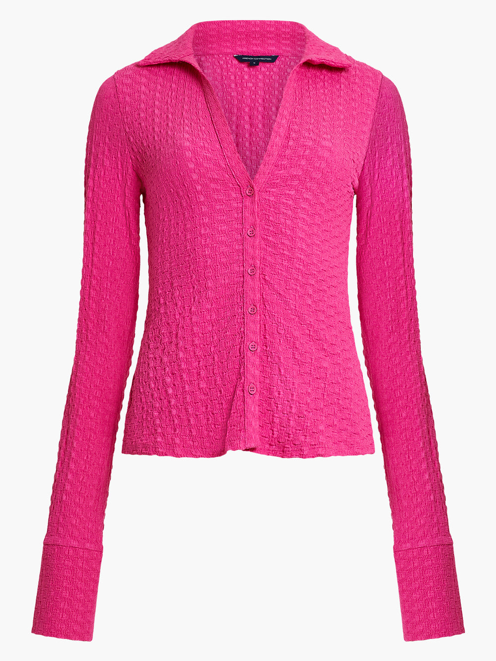 Tash Textured Top Fuschia | French Connection UK