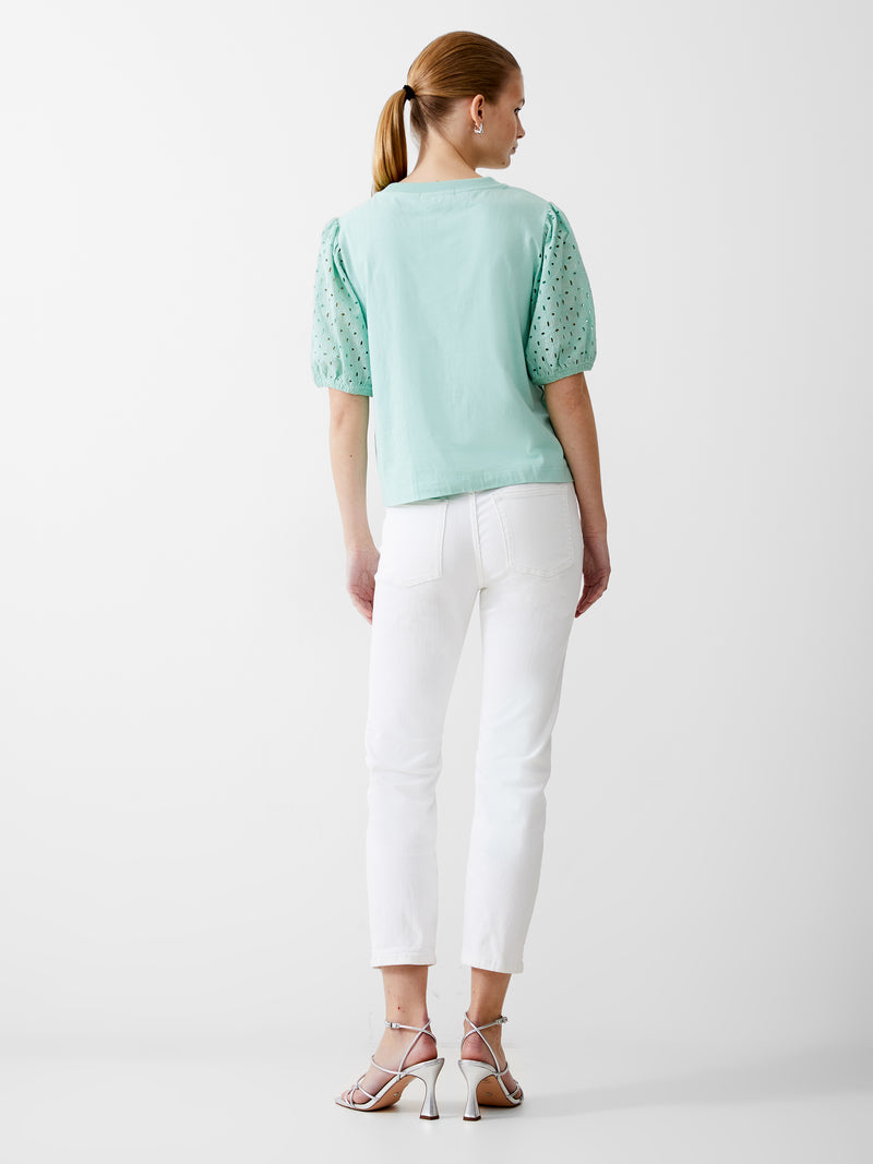 Broderie Sleeve Top