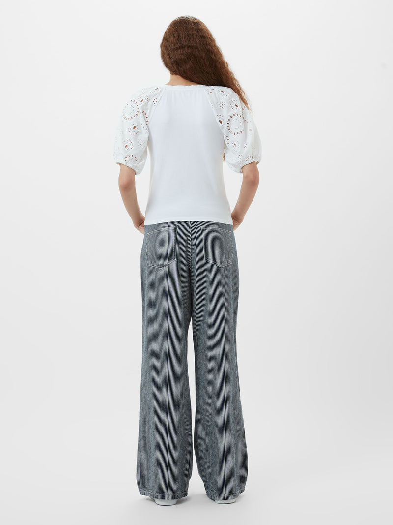 Rosana Anglaise Puff Sleeve Top