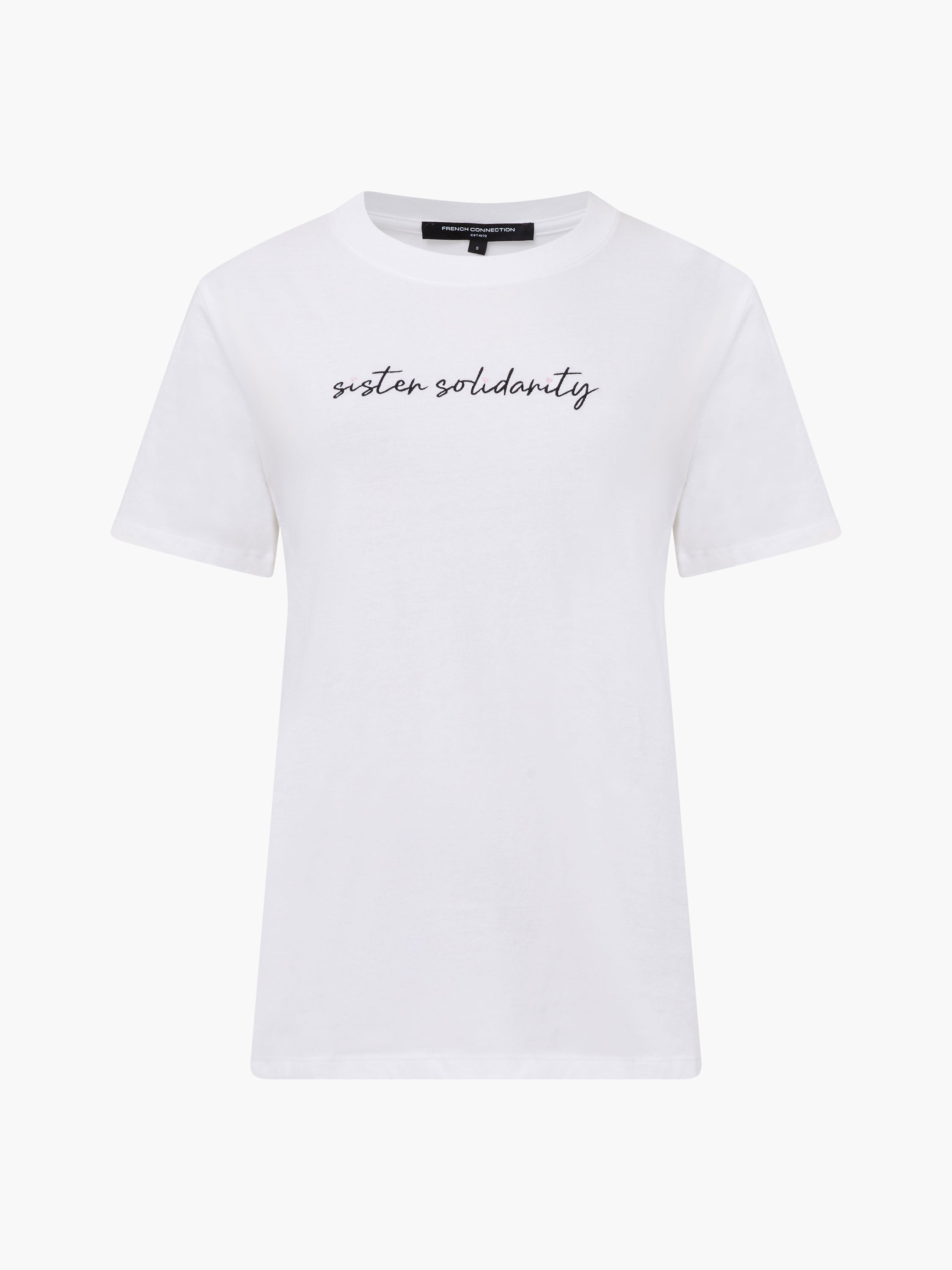 Sister Solidarity Embroidered Graphic T-Shirt