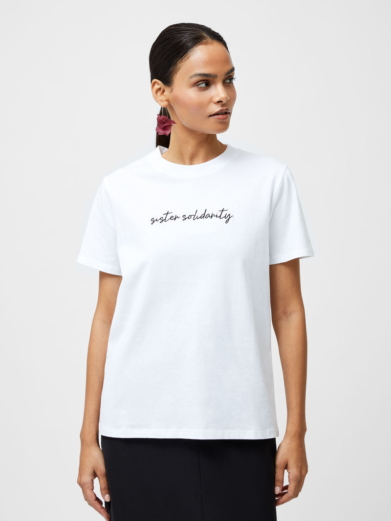 Sister Solidarity Embroidered Graphic T-Shirt