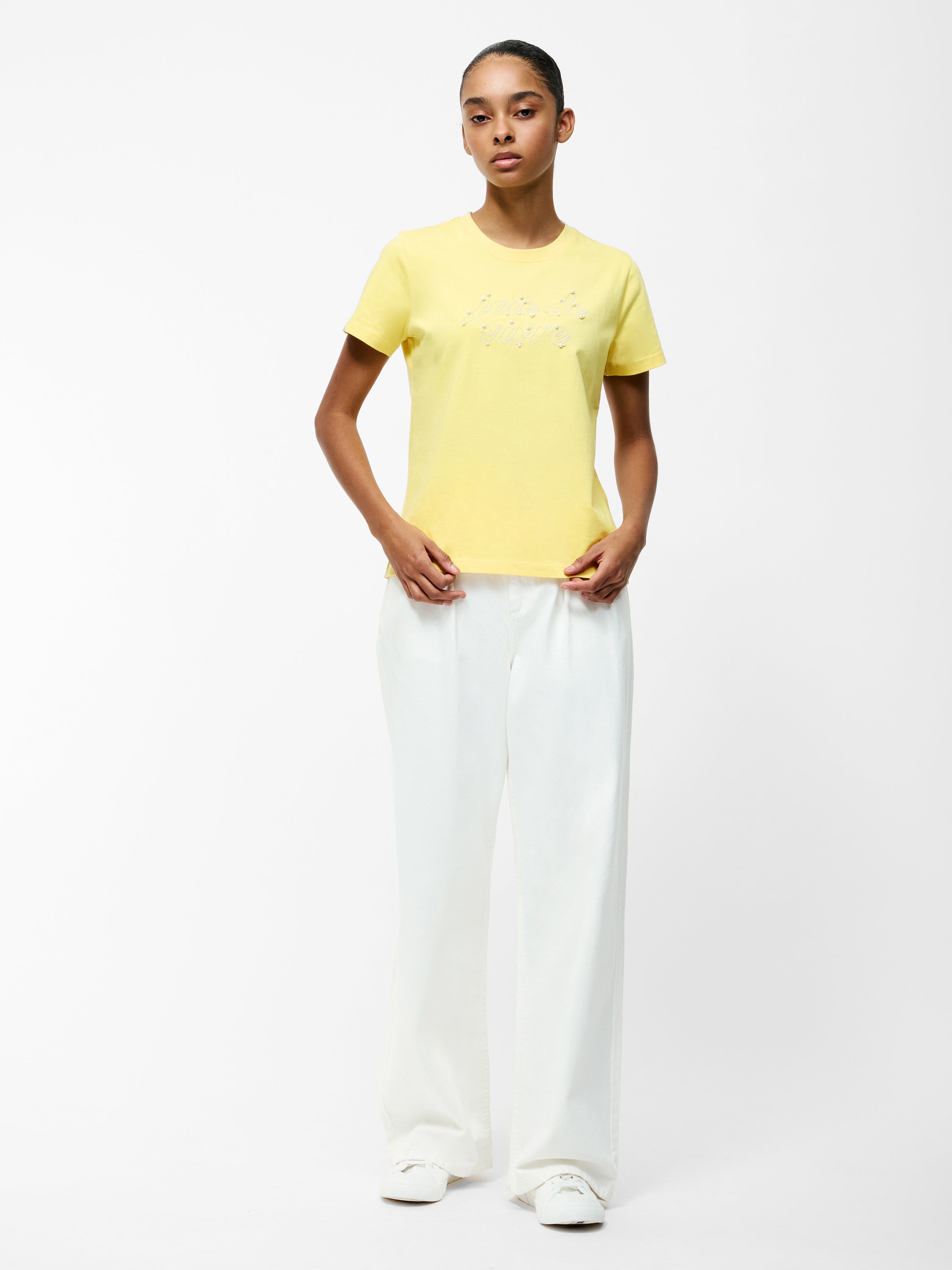 Joie De Vivre Embellished Short Sleeve T-Shirt