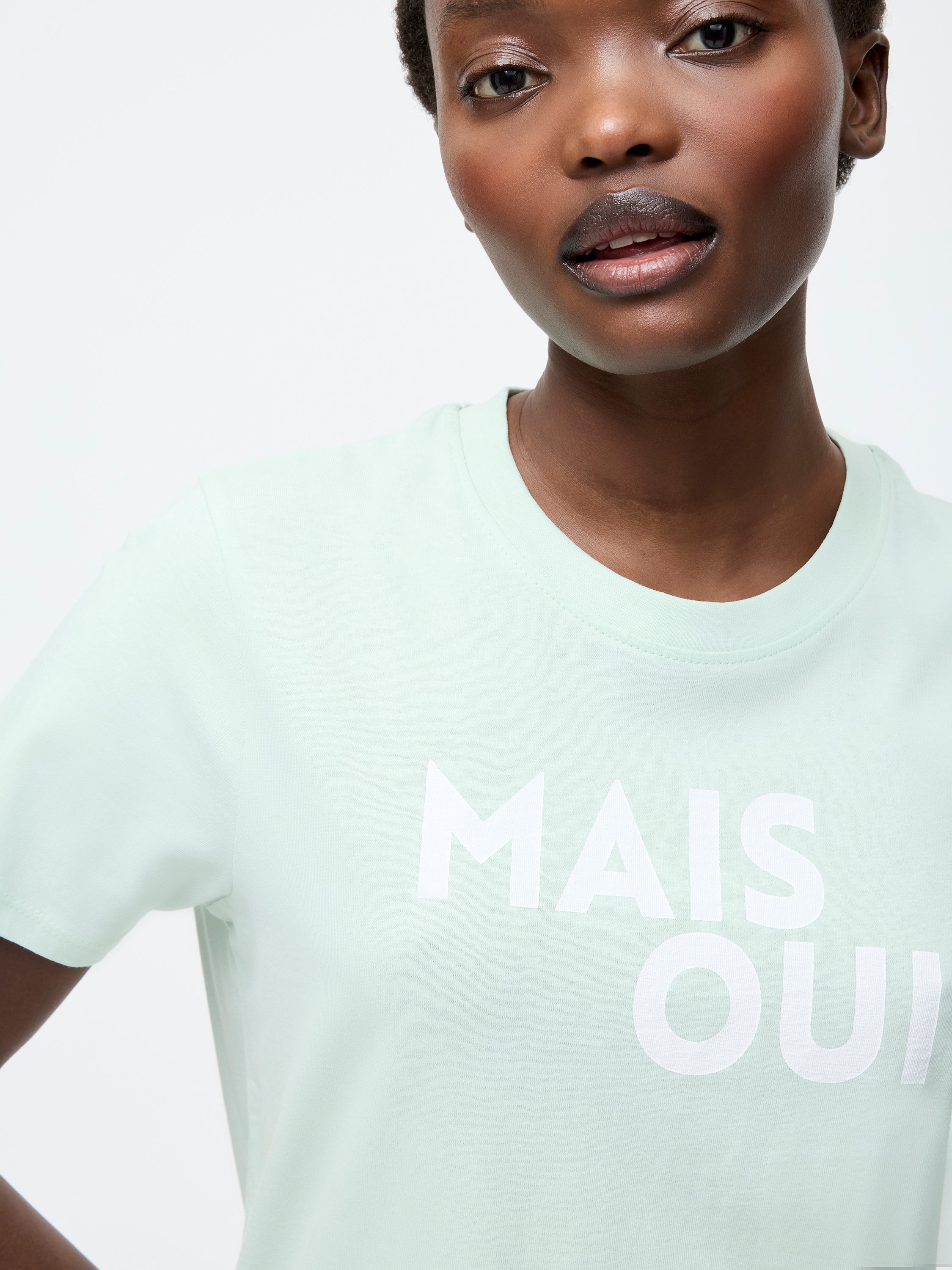Clothing Tee Shirt Oui Mais Non Embroidered Oui, Mais Non French T