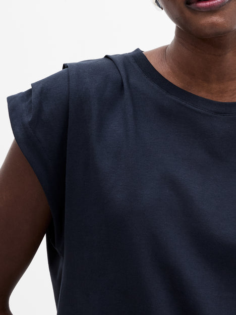 Rallie Pleated Shoulders T-Shirt