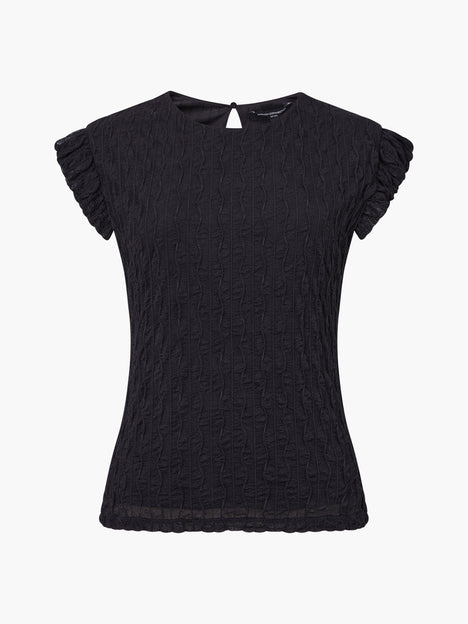 Wanda Textured Jersey Peplum Top