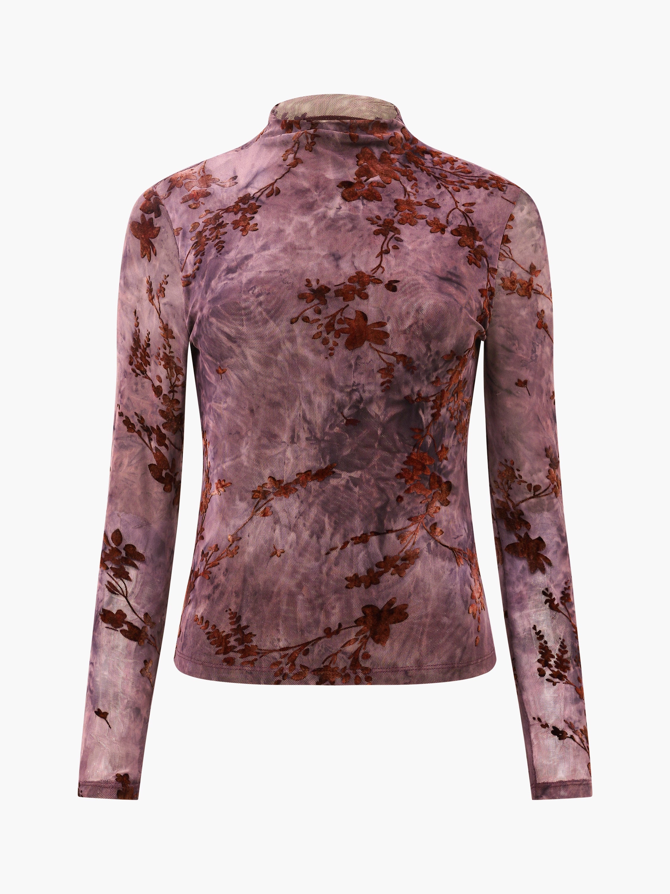Kenny Mesh Velvet Devore Top