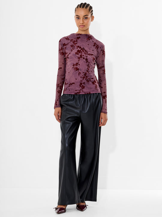 Kenny Mesh Velvet Devore Top
