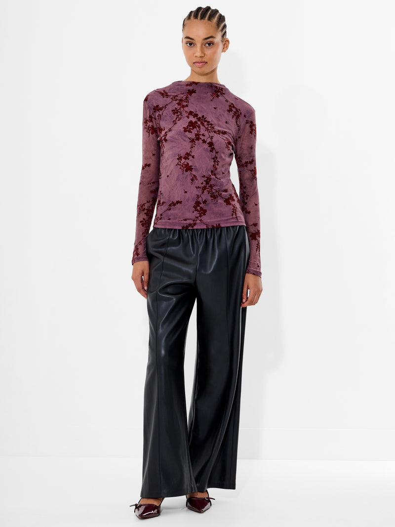 Kenny Mesh Velvet Devore Top