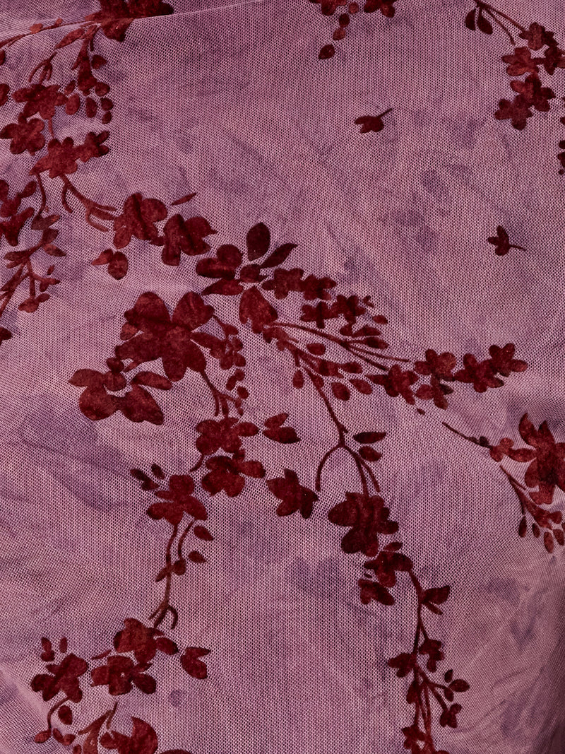 Kenny Mesh Velvet Devore Top
