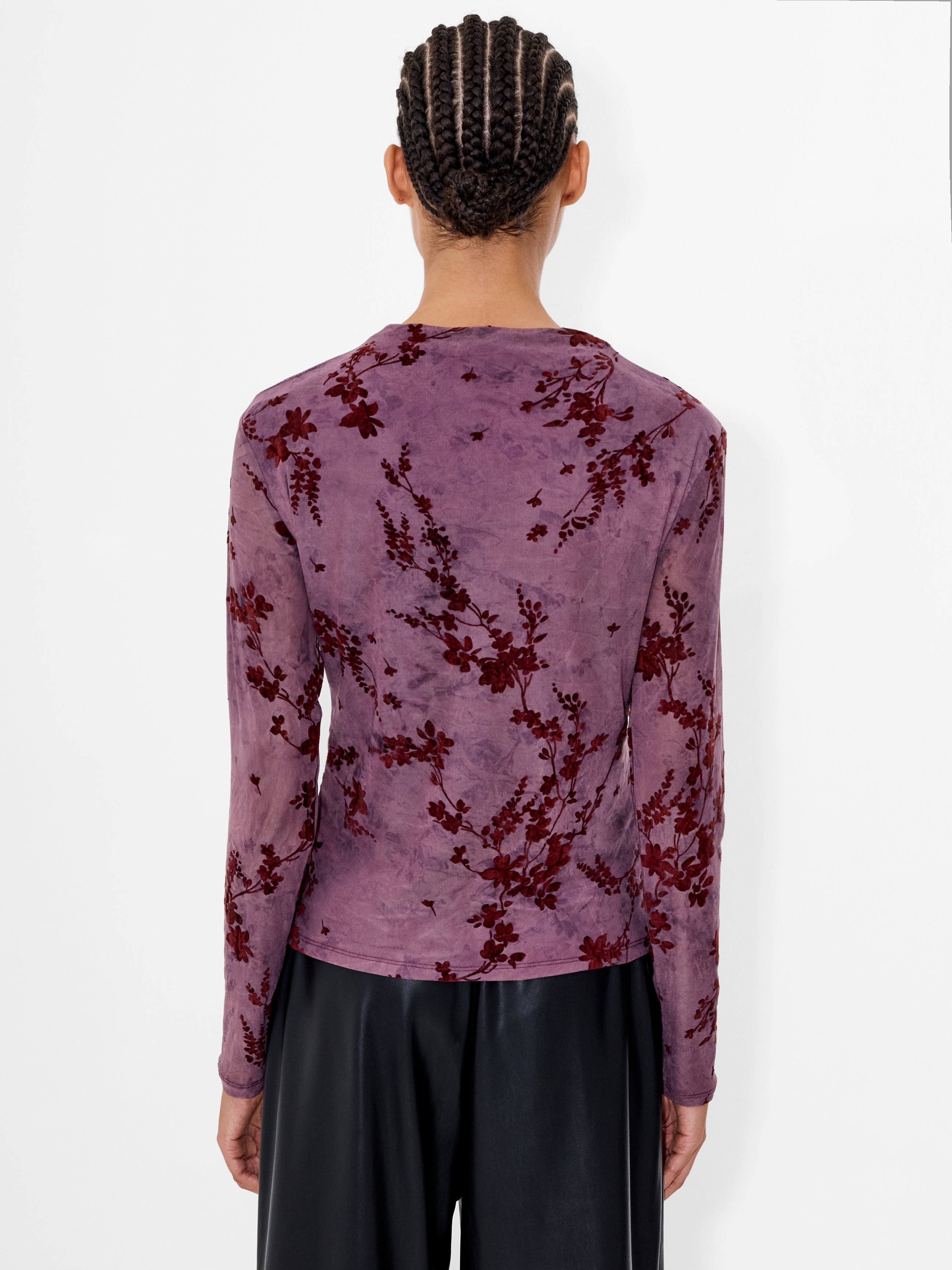 Kenny Mesh Velvet Devore Top