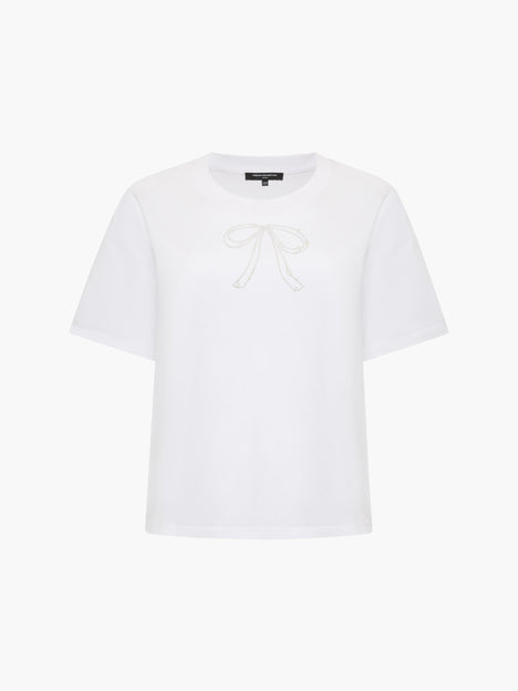 Pearl Hotfix Bow Short Sleeve T-Shirt