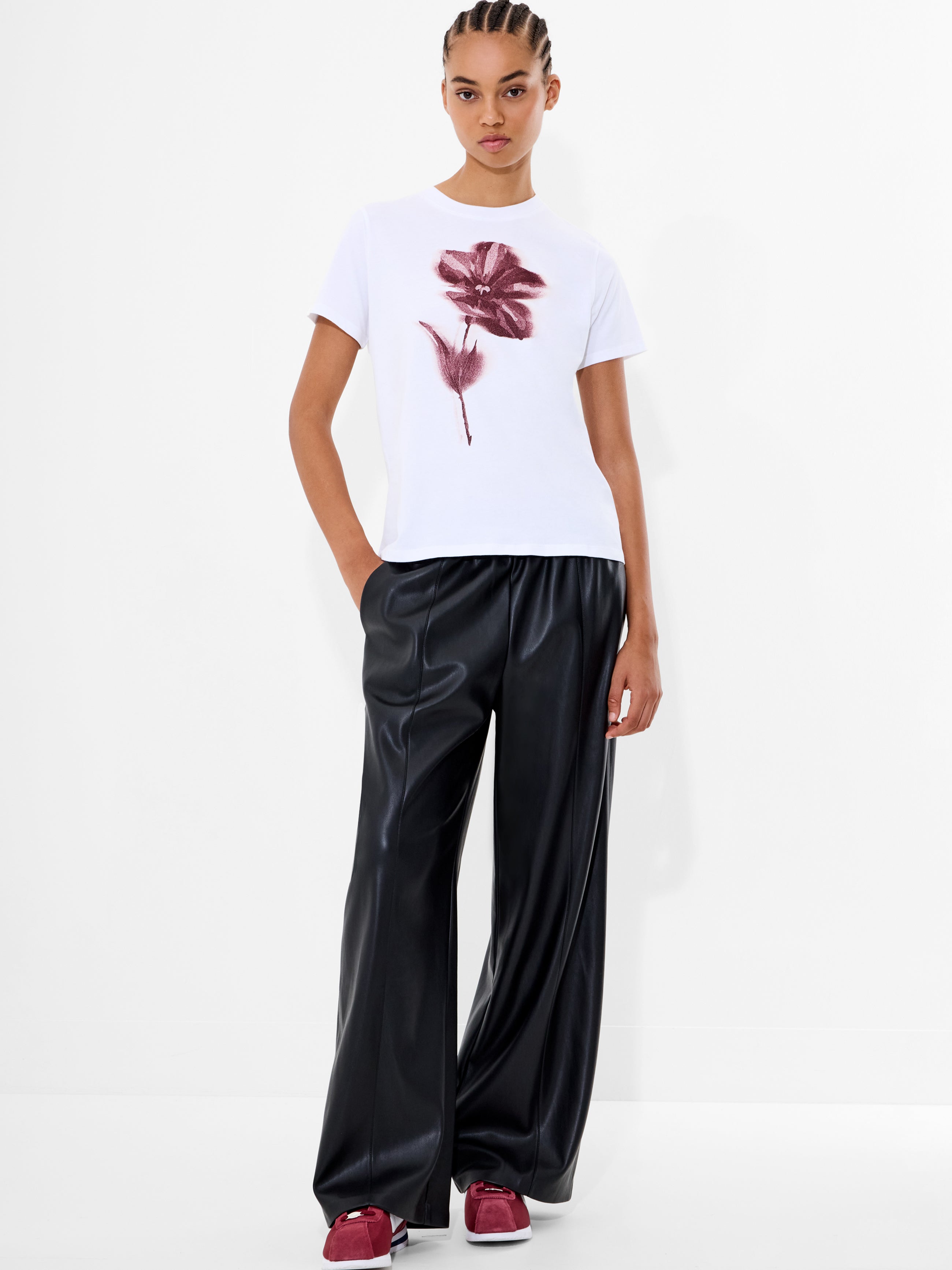 Blurred Floral Short Sleeve T-Shirt