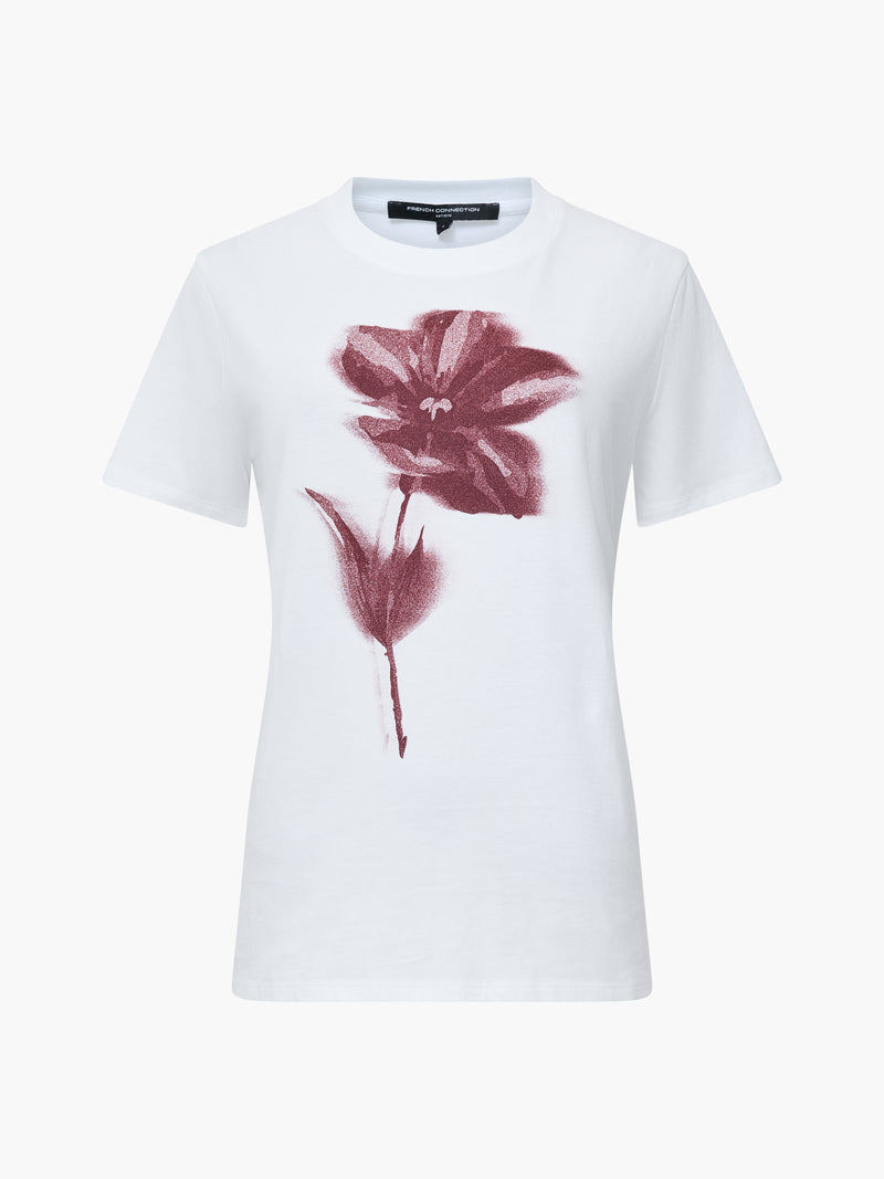 Blurred Floral Short Sleeve T-Shirt