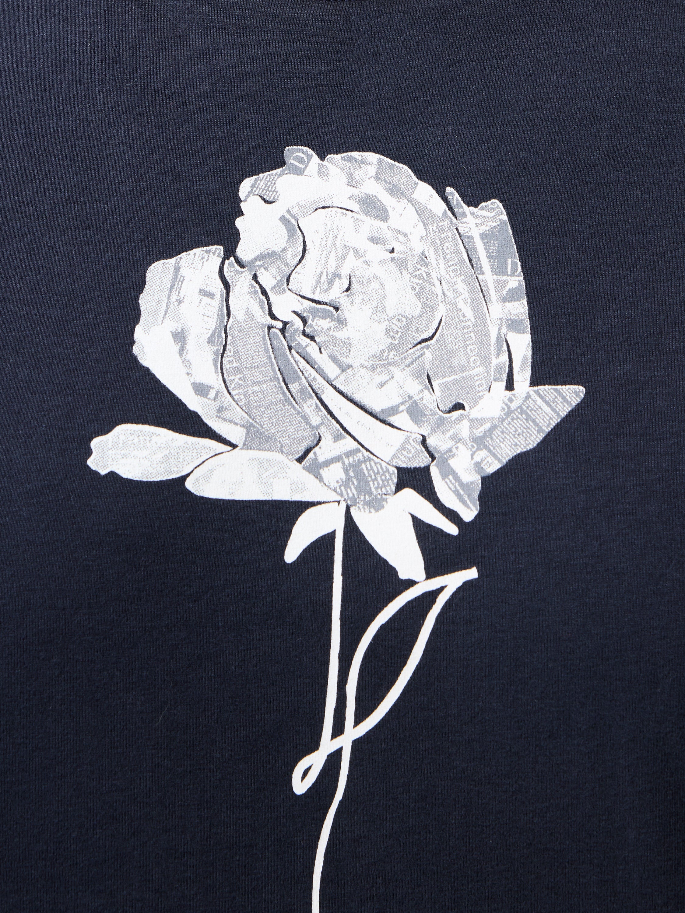 Rose Print Graphic T-Shirt