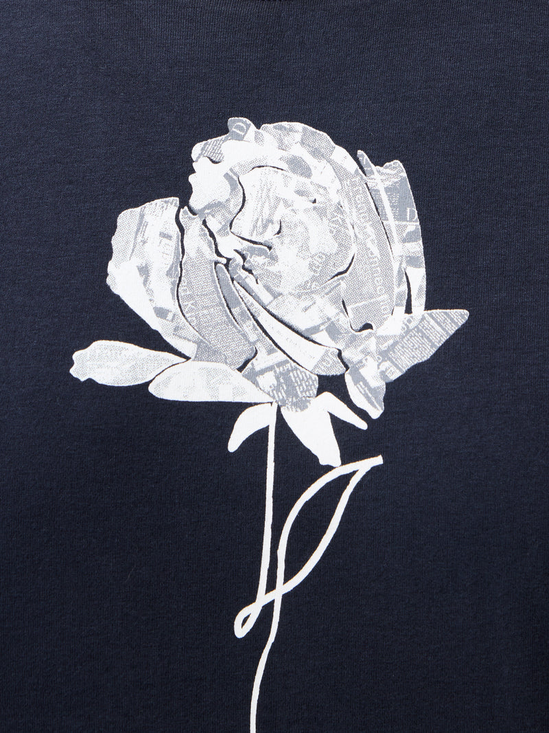 Rose Print Graphic T-Shirt