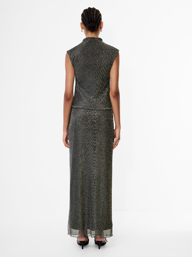 Tamy Lurex Plisse Sleeveless Top