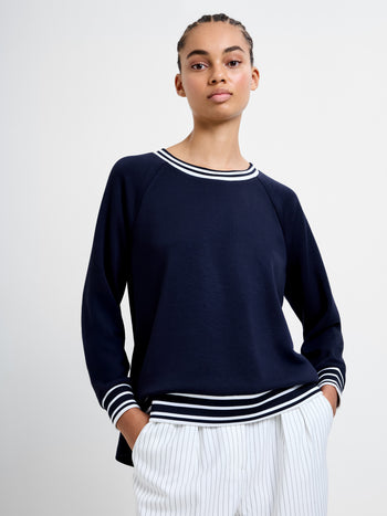 Tipped Crew Neck Jumper