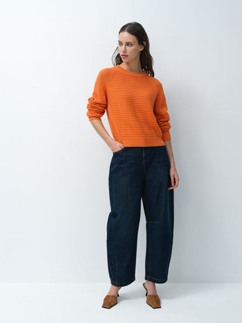 Lily Mozart Orange Purl Knit Jumper