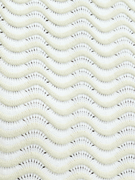 London Sleeveless Wave Knit Jumper