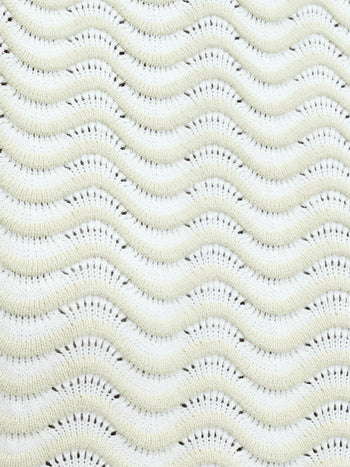 London Sleeveless Wave Knit Jumper