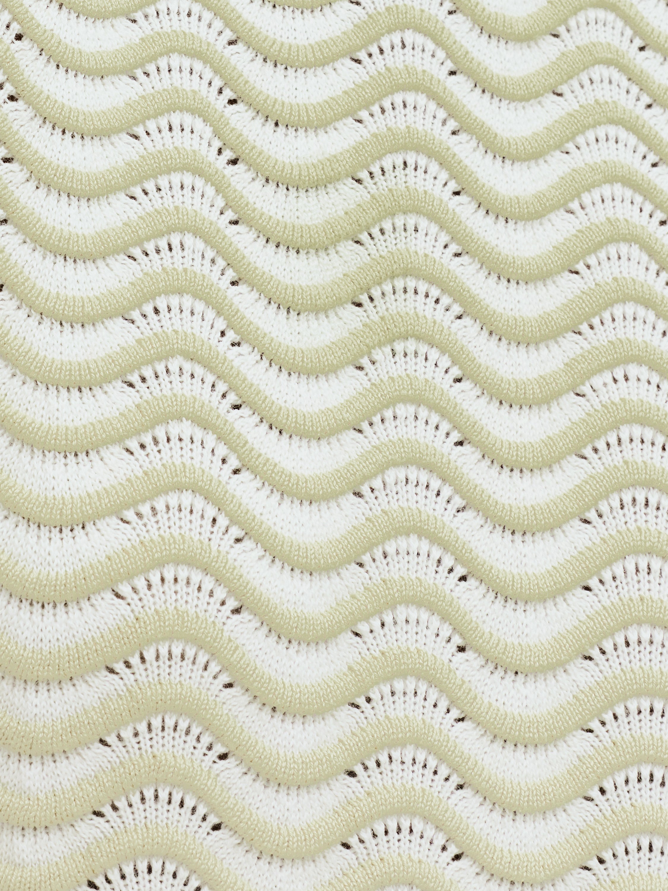 London Sleeveless Wave Knit Jumper