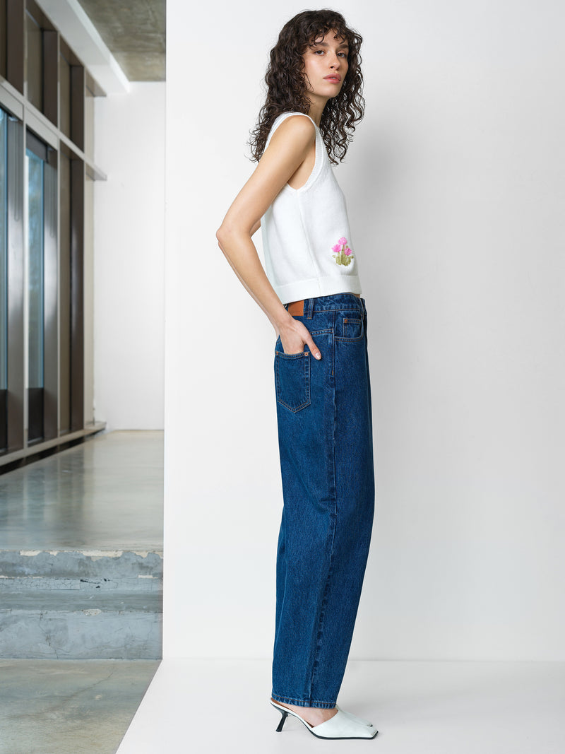 Junie Floral Applique Knit Vest