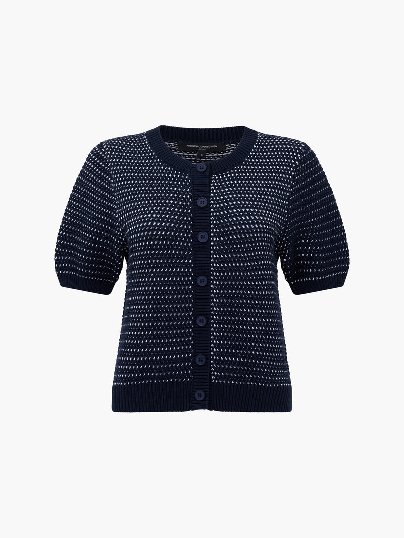 Haddie Mozart Knit Faux Button Top